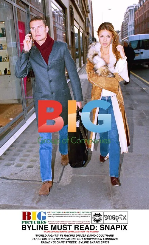 F1 Driver David Coulthard Goes Shopping with Girlfriend
