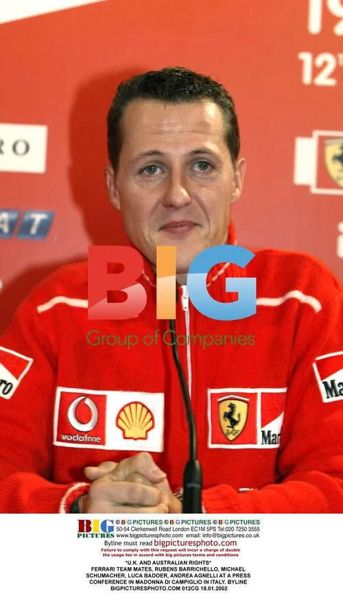 Ferrari team mates at press conference