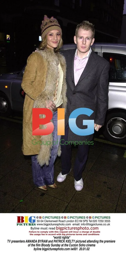 TV presenters AMANDA BYRAM and PATRICK KIELTY at film premiere