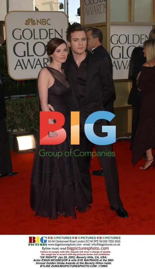 Ewan McGregor and wife Eve Mavrakis at 59th Golden Globe Awards
