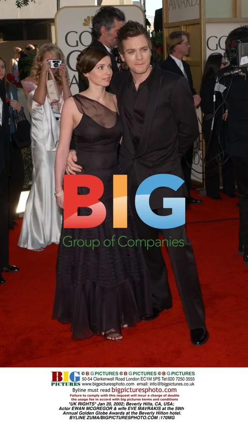 Ewan McGregor & wife Eve Mavrakis at Golden Globes