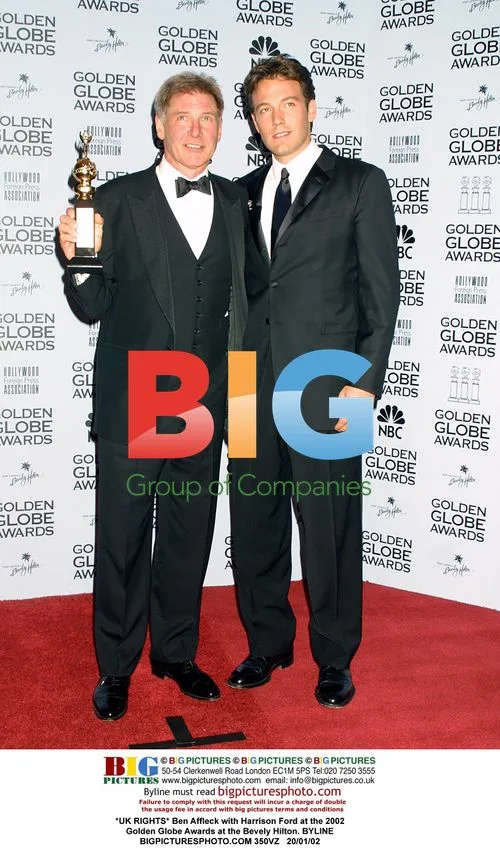 Ben Affleck and Harrison Ford at 2002 Golden Globes