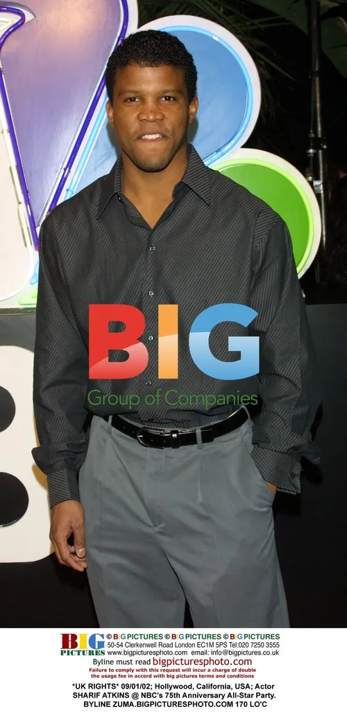 Actor SHARIF ATKINS at NBC's 75th Anniversary Party