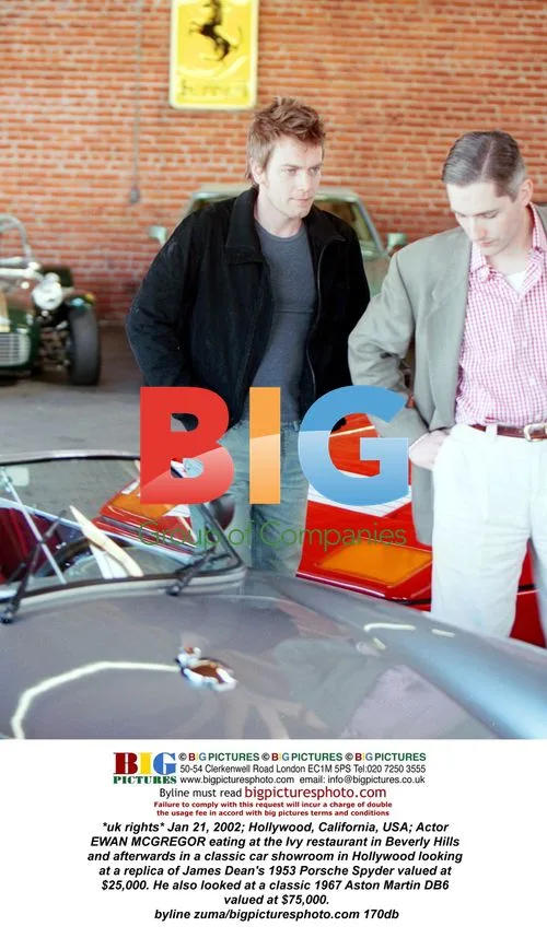 Ewan McGregor at car showroom