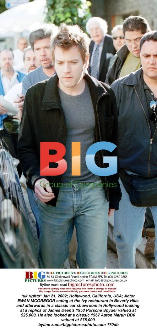 Ewan McGregor at The Ivy and Classic Car Showroom
