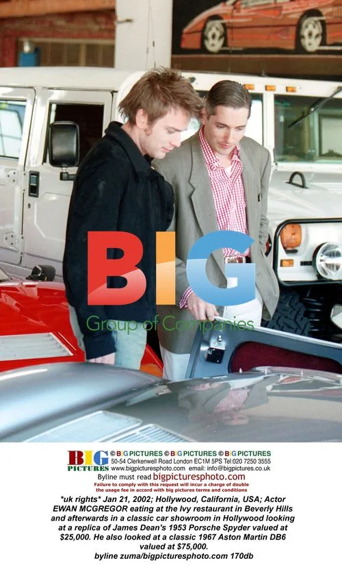 Ewan McGregor at the Ivy and car showroom
