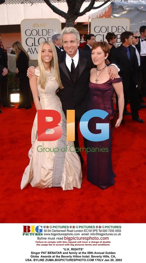 Pat Benatar and family at Golden Globes