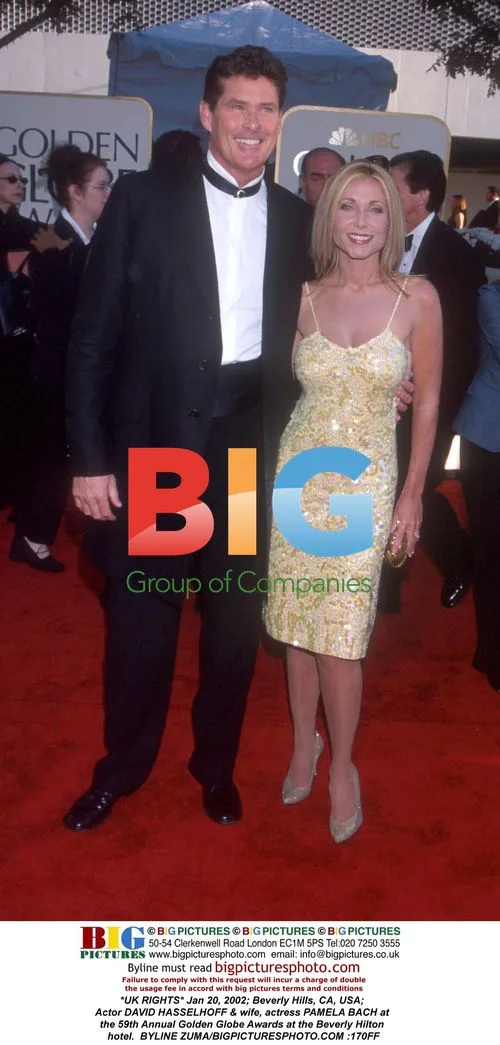 David Hasselhoff & wife Pamela Bach at Golden Globes