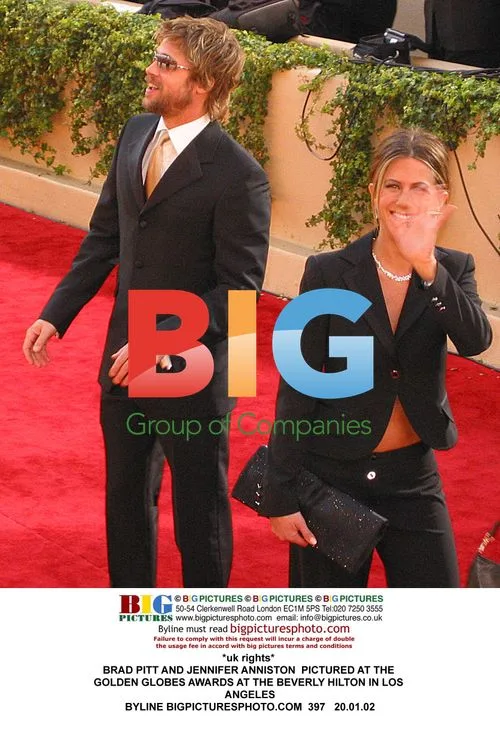 Brad Pitt and Jennifer Anniston at Golden Globes