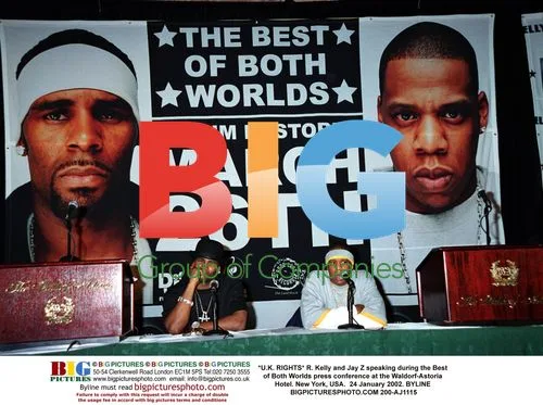 R. Kelly and Jay Z at press conference