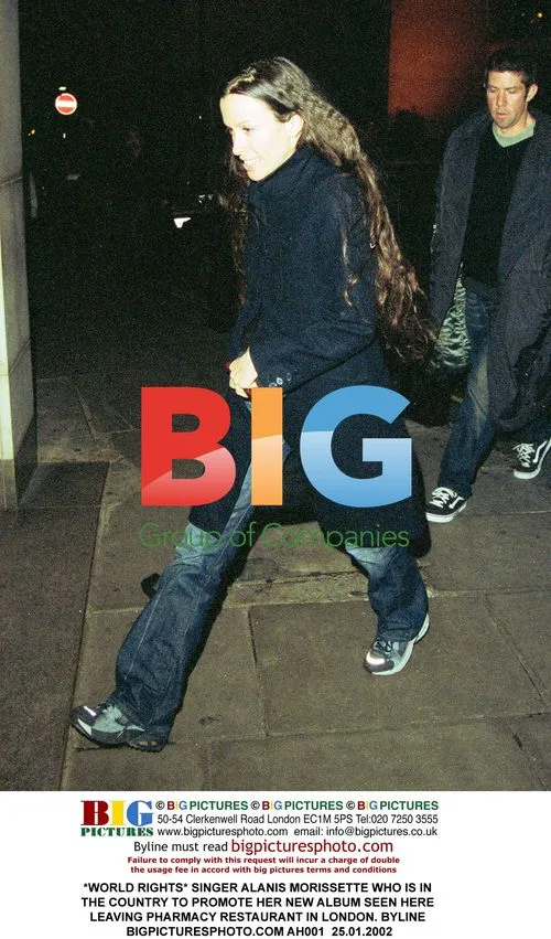 Alanis Morissette leaves Pharmacy Restaurant in London