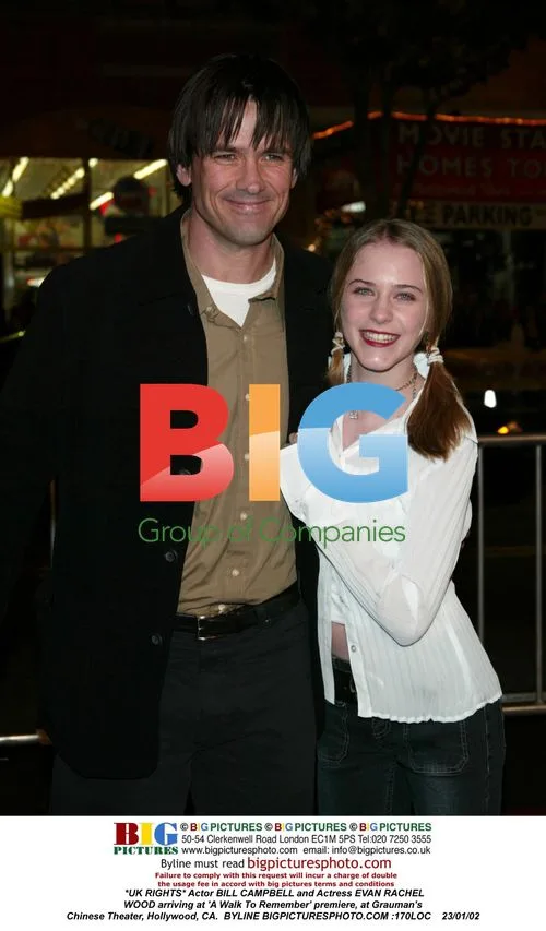 Bill Campbell and Evan Rachel Wood at 'A Walk To Remember' premiere