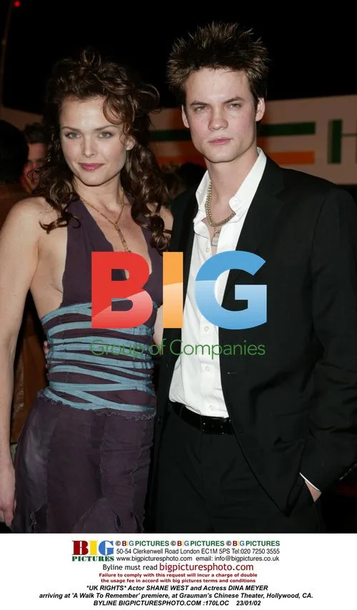 Shane West and Dina Meyer at 'A Walk To Remember' premiere