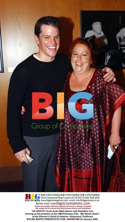 Matt Damon and Geraldine Cox at HBO/Cinemax Film Premiere
