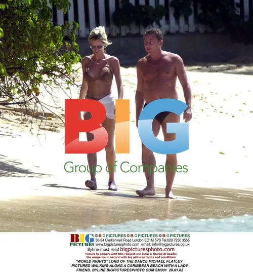 Michael Flatley Walks Caribbean Beach