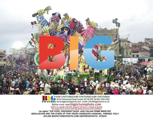 Stars of Viareggio Carnival in Italy