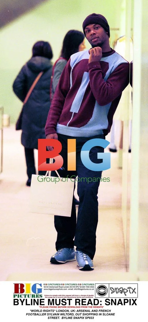 Arsenal's Sylvain Wiltord out shopping in London