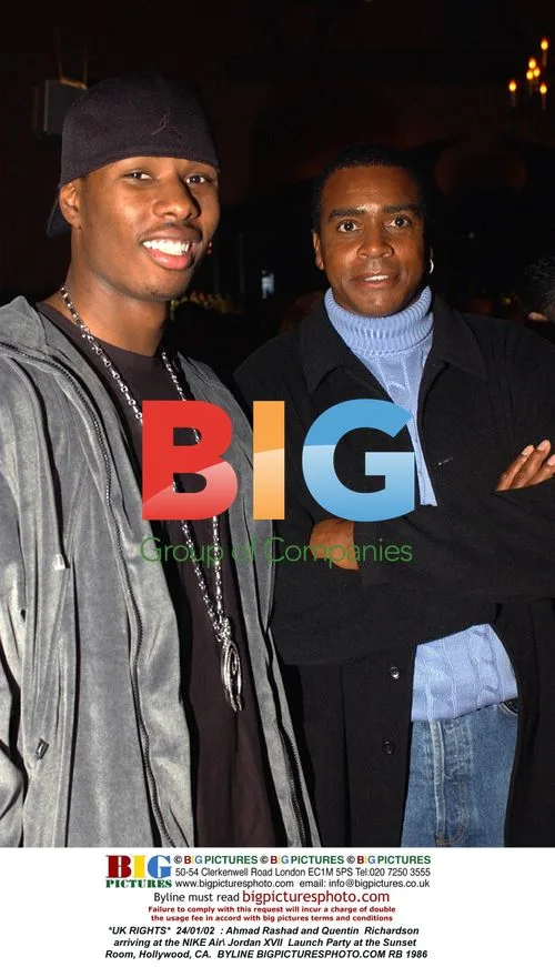 Ahmad Rashad and Quentin Richardson at Nike Air Jordan XVII Launch