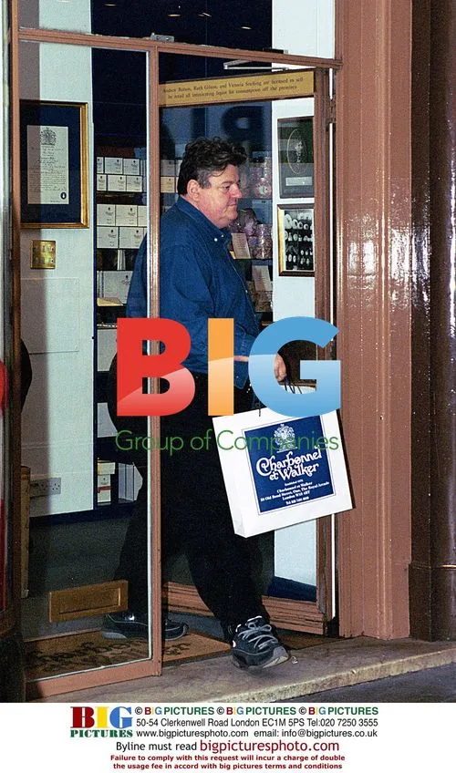 Actor Robbie Coltrane shopping in London