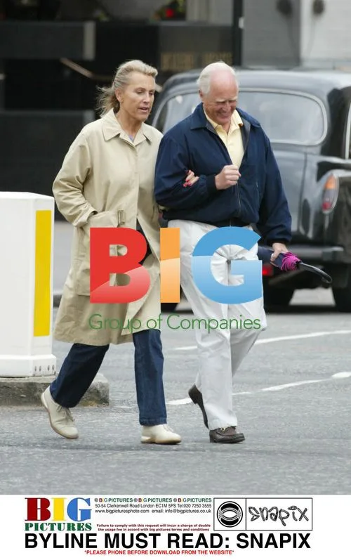 Winston Churchill Jr. out in London with wife