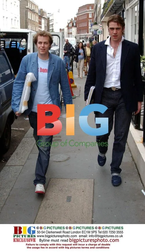 Tom Parker-Bowles and friend leaving restaurant