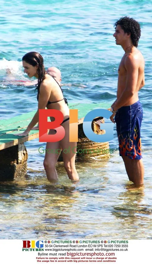 Paz Vega and Husband on Ibiza Beach