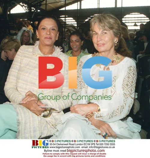 Betty Lagardere and Princesse Isabelle d'Ornano at Ungaro Haute Couture Show