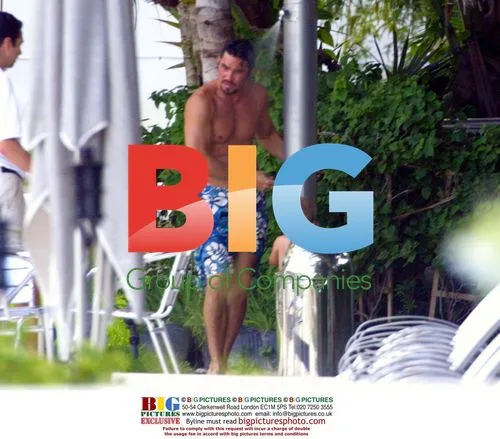 Dean Cain plays with son in Miami