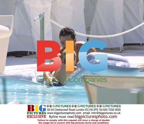 Dean Cain with Samantha Torres & Son on Miami Beach