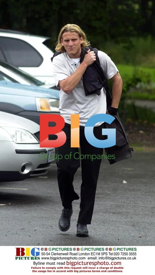 Diego Forlan arrives for Fergie's golf day