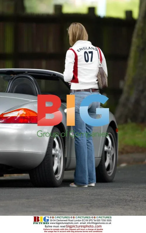 Actress Jo Taylor shows off England top
