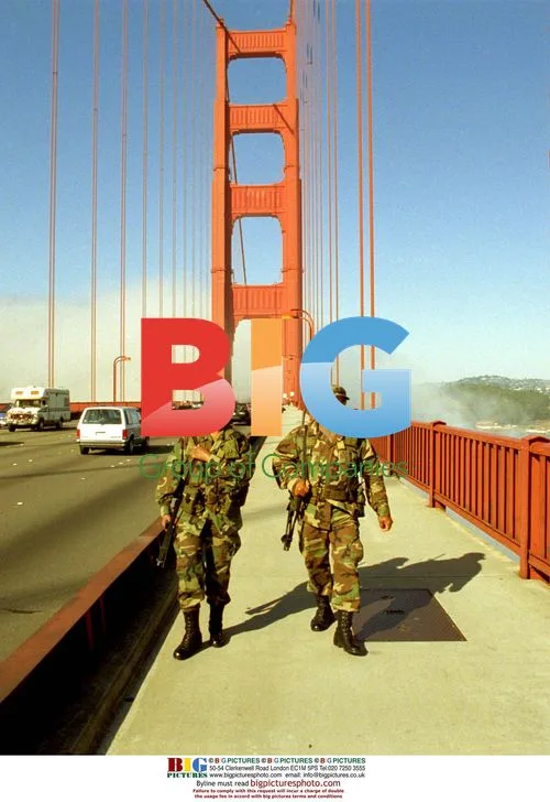 National Guard patrol on Golden Gate Bridge