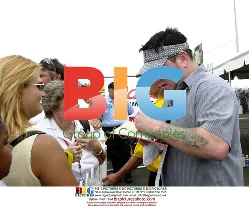 Smashmouth's Steve Harwell at Celebrity Pro-Am Race
