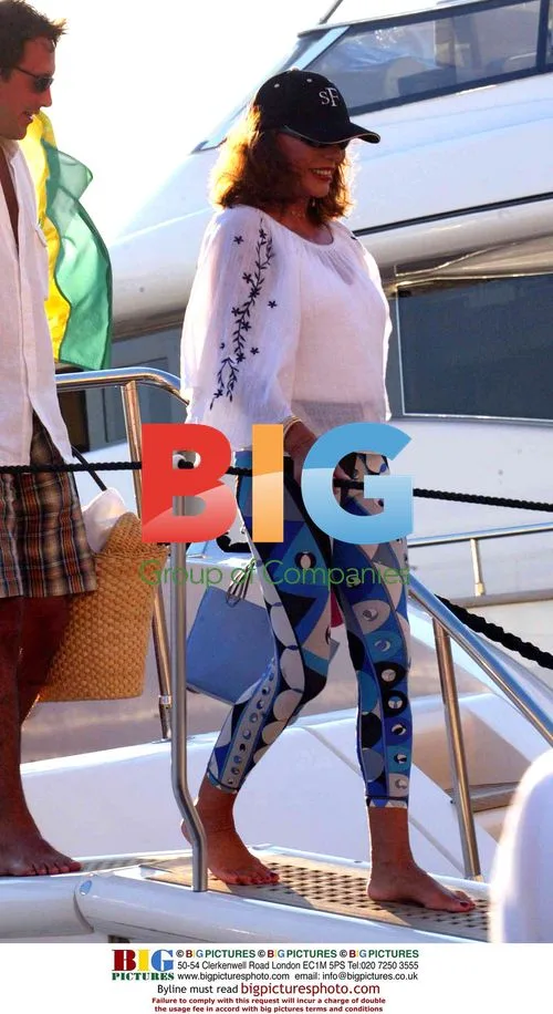 Joan Collins and Husband on Yacht in St Tropez