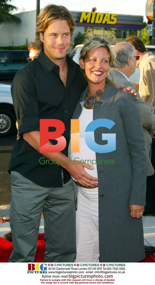 Brad Rowe and pregnant wife at 'Full Frontal' premiere