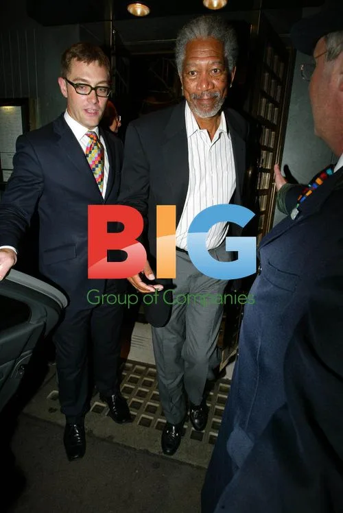 Morgan Freeman and Wife Leave London Restaurant
