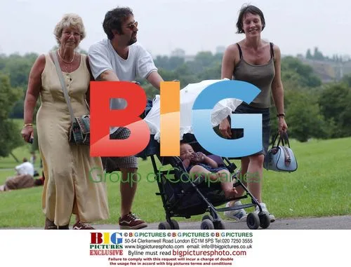 David Baddiel with Daughter Dolly in London Park