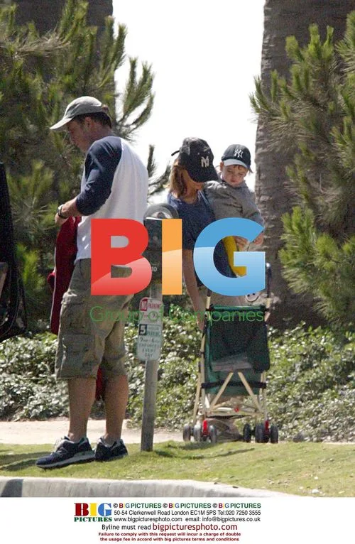 Calista Flockhart out with son and trainer in Santa Monica