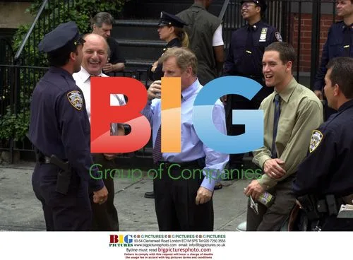 NYPD Blue cast on set in NYC