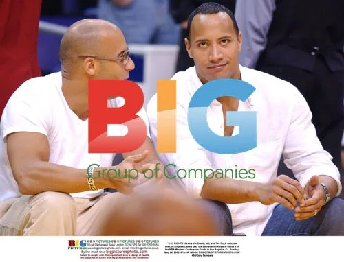 Vin Diesel and The Rock at NBA Game