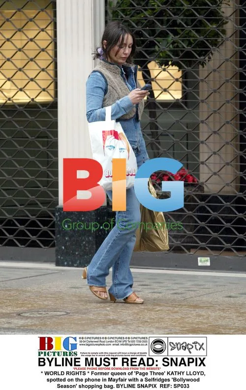 Kathy Lloyd spotted shopping in Mayfair