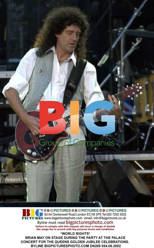 Brian May on Stage at Queen's Golden Jubilee