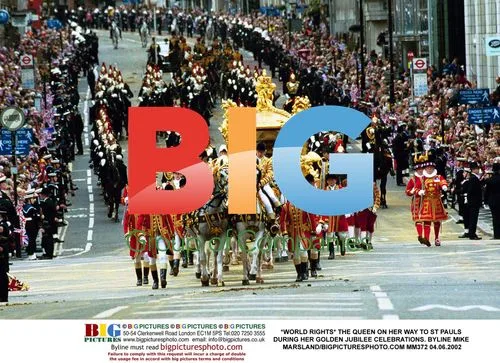 The Queen on way to St Paul's for Golden Jubilee