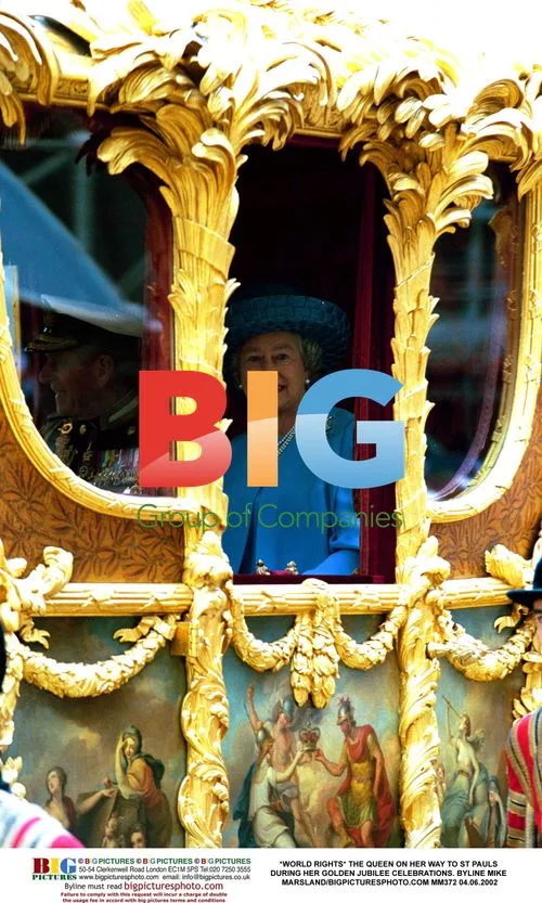 The Queen on her way to St Paul's