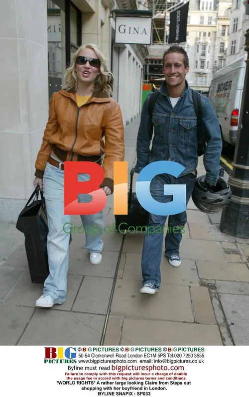 Claire from Steps shopping with boyfriend
