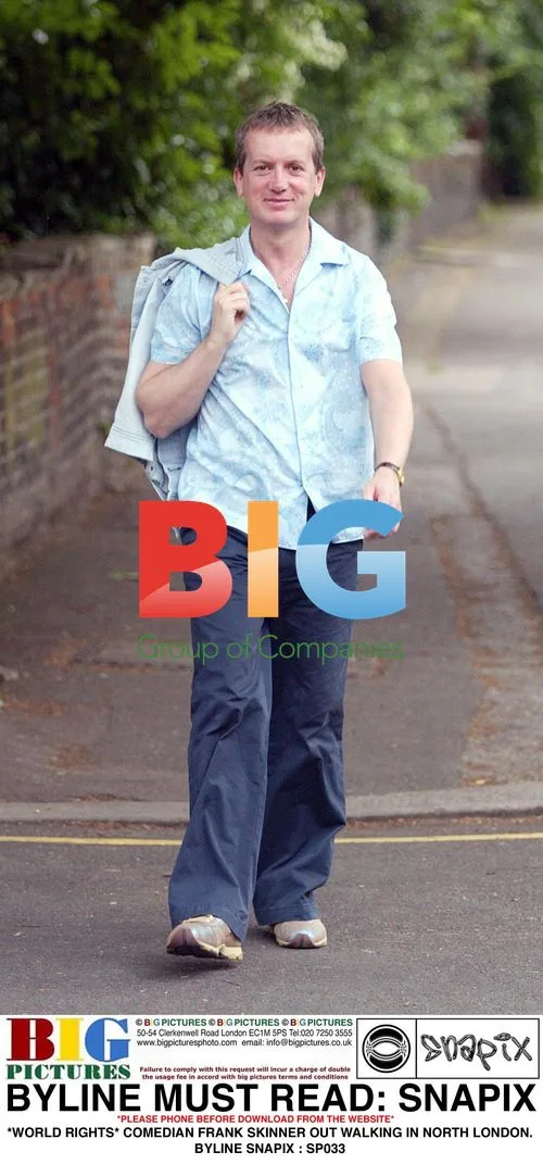 Comedian Frank Skinner out walking in North London