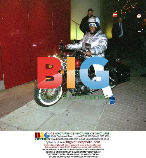 Wyclef Jean arrives at Nobu on Harley