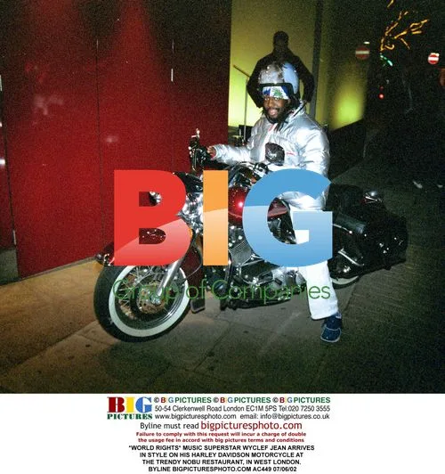 Wyclef Jean arrives at Nobu on Harley