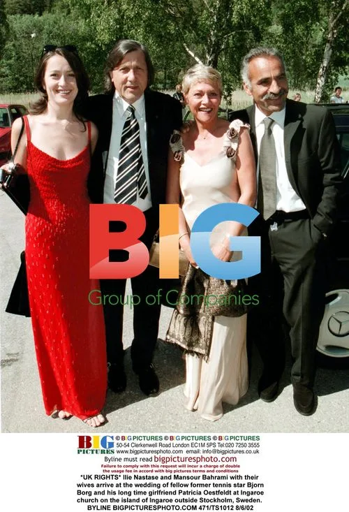 Ilie Nastase and Mansour Bahrami at Bjorn Borg's Wedding