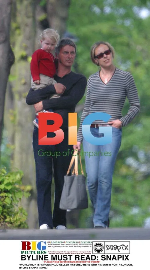 Paul Weller with son in North London